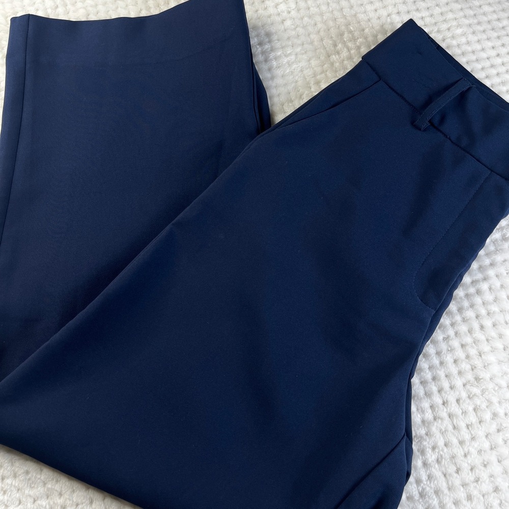 TAILLEUR‎ Navy Wide Leg Dress Pants Womens 6P Polyester Spandex Office